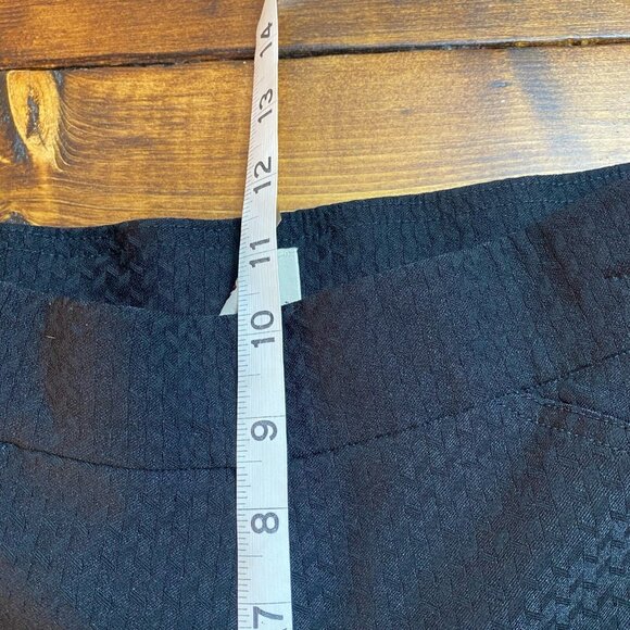 Anne Klein dress pants women’s size 8 textured black flat front chino - Picture 8 of 10